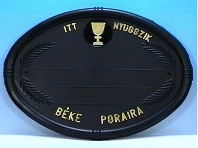 Fejfatábla mûanyag ovális református